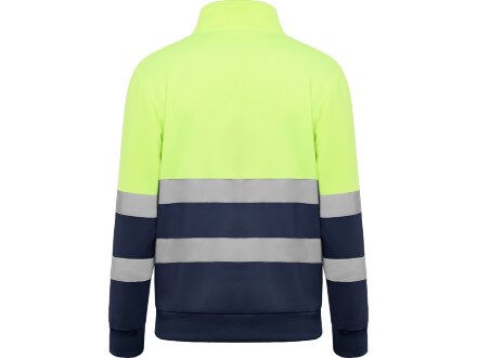 Свитшот ворот на молнии Spica, нэйви/неоновый желтый Свитшот ворот на молнии Spica, нэйви/неоновый желтый