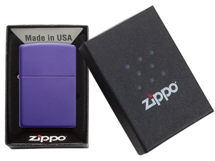 Зажигалка ZIPPO Classic с покрытием Purple Matte, латунь/сталь, фиолетовая, матовая, 38x13x57 мм Зажигалка ZIPPO Classic с покрытием Purple Matte, латунь/сталь, фиолетовая, матовая, 38x13x57 мм