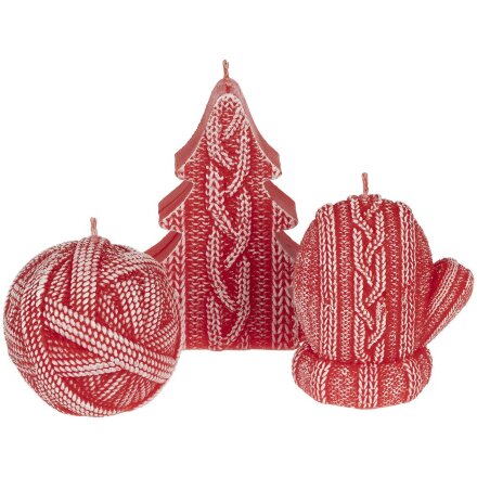 Свеча Kniteam, клубок, красный Свеча Kniteam, клубок, красный