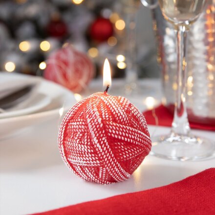 Свеча Kniteam, клубок, красный Свеча Kniteam, клубок, красный