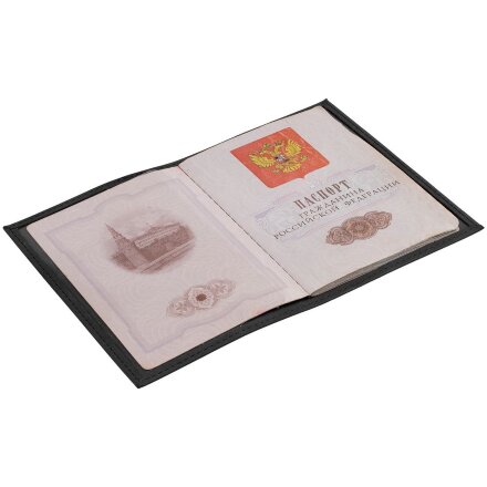 Обложка для паспорта Nubuk, черная Обложка для паспорта Nubuk, черная