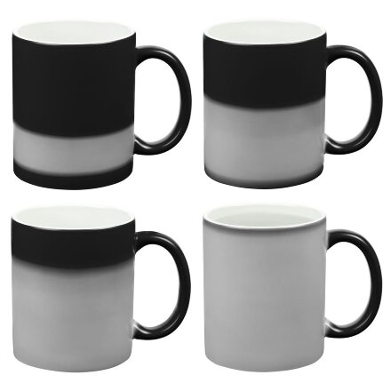 Кружка «Хамелеон», ver.2, матовая , черная Кружка «Хамелеон», ver.2, матовая , черная