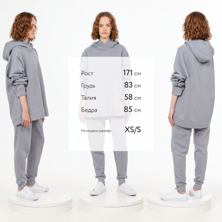 Худи унисекс H1, серое Худи унисекс H1, серое