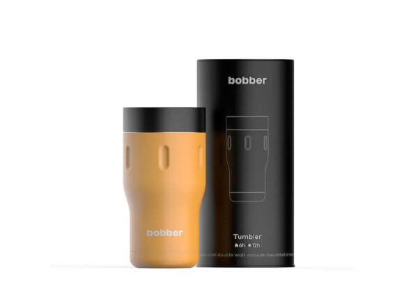 Термос питьевой, вакуумный, бытовой, тм bobber. Объем 0,35 литра. Артикул Tumbler-350 Ginger Tonic с нанесением логотипа