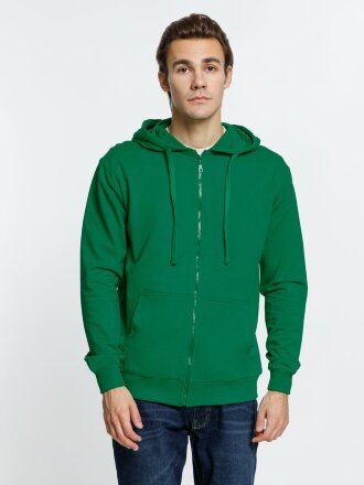 Толстовка на молнии с капюшоном Siverga 2.0, зеленая Толстовка на молнии с капюшоном Siverga 2.0, зеленая