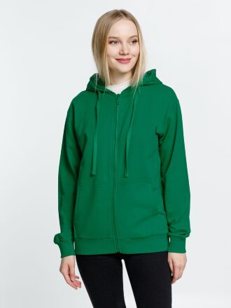 Толстовка на молнии с капюшоном Siverga 2.0, зеленая Толстовка на молнии с капюшоном Siverga 2.0, зеленая