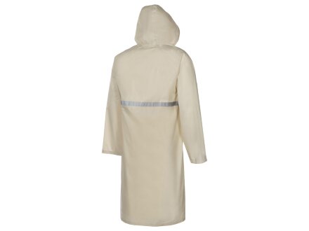 Длинный дождевик Lanai из полиэстера со светоотражающей тесьмой, молочный Длинный дождевик Lanai из полиэстера со светоотражающей тесьмой, молочный