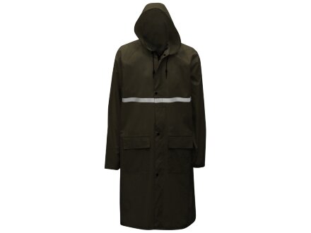 Длинный дождевик Lanai из полиэстера со светоотражающей тесьмой, молочный Длинный дождевик Lanai из полиэстера со светоотражающей тесьмой, молочный