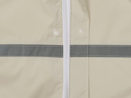 Длинный дождевик Lanai из полиэстера со светоотражающей тесьмой, молочный Длинный дождевик Lanai из полиэстера со светоотражающей тесьмой, молочный