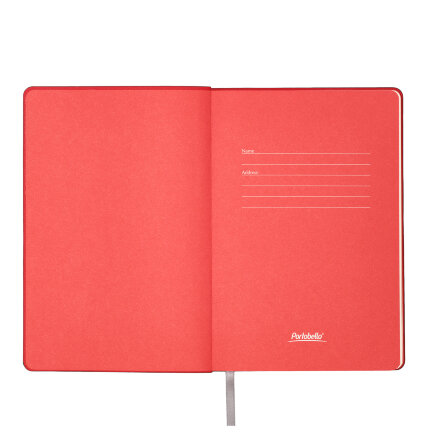 Ежедневник Latte soft touch недатированный, серый/красный