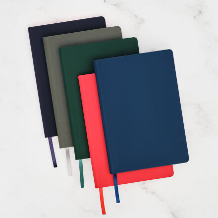 Ежедневник Latte soft touch недатированный, серый/красный