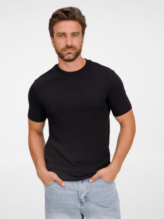 Футболка унисекс T-Bolka 180, черная Футболка унисекс T-Bolka 180, черная