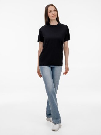 Футболка унисекс T-Bolka 180, черная Футболка унисекс T-Bolka 180, черная