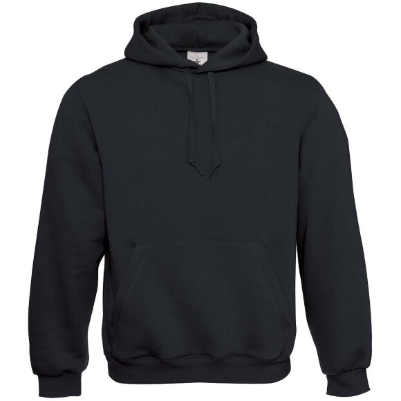 Толстовка Hooded, черная с нанесением логотипа