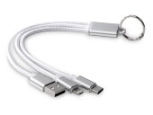 Кабель для зарядки Tres с брелоком, серый Кабель для зарядки Tres с брелоком, серый