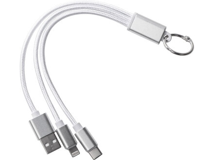 Кабель для зарядки Tres с брелоком, серый Кабель для зарядки Tres с брелоком, серый