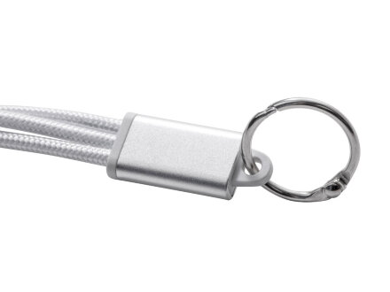 Кабель для зарядки Tres с брелоком, серый Кабель для зарядки Tres с брелоком, серый