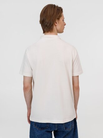 Рубашка поло унисекс Pulse, молочно-белая Рубашка поло унисекс Pulse, молочно-белая