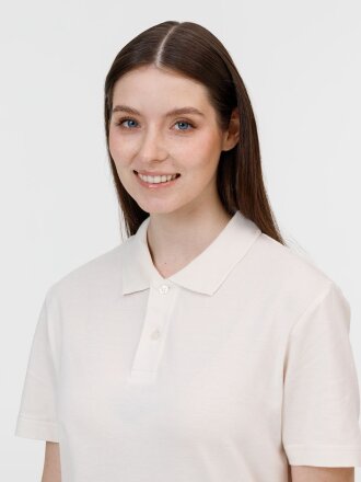 Рубашка поло унисекс Pulse, молочно-белая Рубашка поло унисекс Pulse, молочно-белая