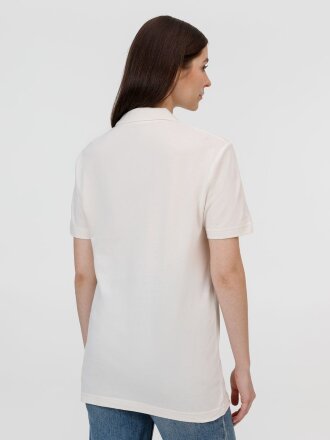 Рубашка поло унисекс Pulse, молочно-белая Рубашка поло унисекс Pulse, молочно-белая