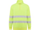 Свитшот ворот на молнии Spica, неоновый желтый Свитшот ворот на молнии Spica, неоновый желтый