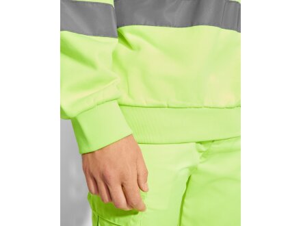 Свитшот ворот на молнии Spica, неоновый желтый Свитшот ворот на молнии Spica, неоновый желтый