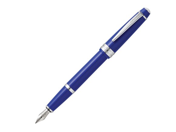 Перьевая ручка Cross Bailey Light Blue, перо ультратонкое XF, синий с нанесением логотипа