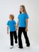 Футболка детская T-Bolka Kids, бирюзовая с нанесением логотипа