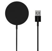 Беспроводное зарядное устройство с магнитами Magmate, черное Беспроводное зарядное устройство с магнитами Magmate, черное