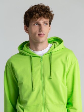 Толстовка на молнии с капюшоном Siverga 2.0, зеленое яблоко Толстовка на молнии с капюшоном Siverga 2.0, зеленое яблоко