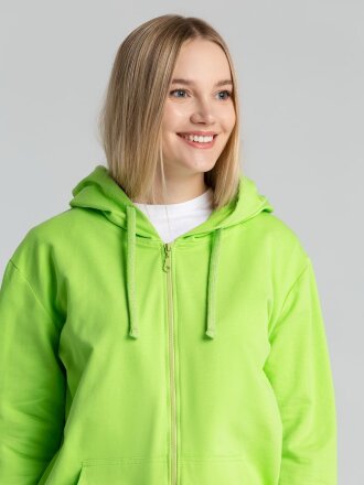 Толстовка на молнии с капюшоном Siverga 2.0, зеленое яблоко Толстовка на молнии с капюшоном Siverga 2.0, зеленое яблоко
