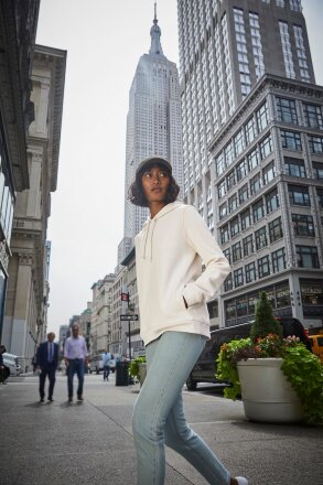 Толстовка с капюшоном женская BNC Inspire (Organic), ярко-синяя Толстовка с капюшоном женская BNC Inspire (Organic), ярко-синяя