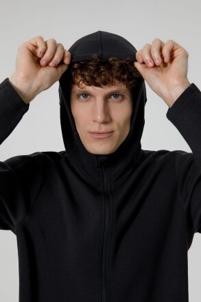 Куртка с капюшоном унисекс Begi, черная Куртка с капюшоном унисекс Begi, черная