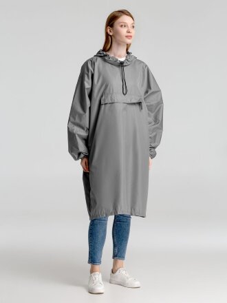 Дождевик-анорак Hard Work, серый, единый размер Дождевик-анорак Hard Work, серый, единый размер