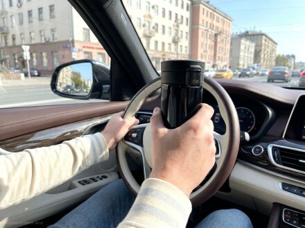 Термостакан с ситечком No Leak Infuser, черный Термостакан с ситечком No Leak Infuser, черный