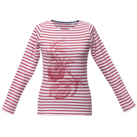 Футболка женская Grand Granat, белая с красным Футболка женская Grand Granat, белая с красным