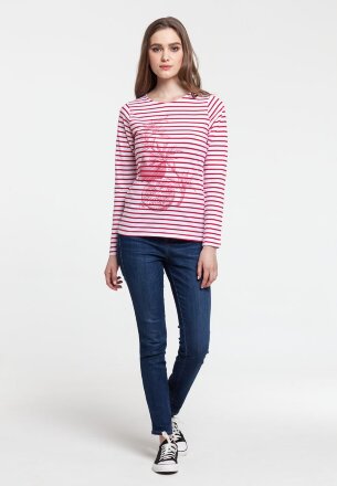 Футболка женская Grand Granat, белая с красным Футболка женская Grand Granat, белая с красным