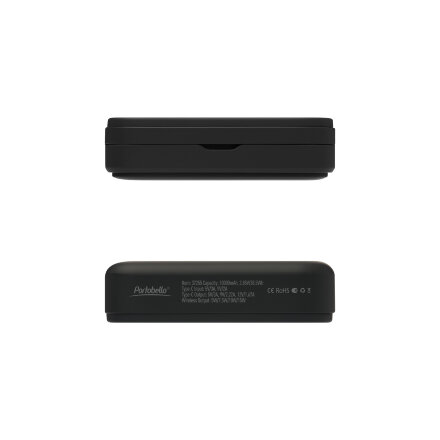 Внешний аккумулятор Юнион PD (Union PD) 10000mAh с функцией беспроводной зарядки 15W, черный
