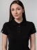 Рубашка поло женская Virma Premium Lady, черная с нанесением логотипа
