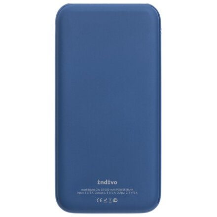Аккумулятор с подсветкой markBright City, 10000 мАч, синий Аккумулятор с подсветкой markBright City, 10000 мАч, синий