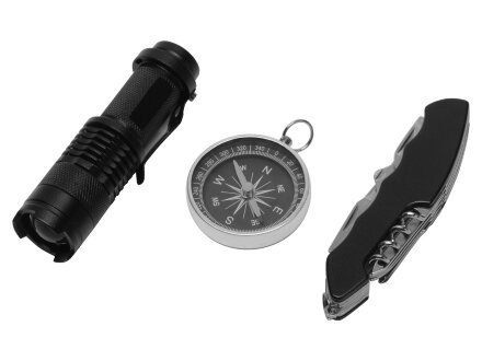 Набор для активного отдыха Decker из компаса, фонарика и мультитула Набор для активного отдыха Decker из компаса, фонарика и мультитула