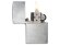 Зажигалка ZIPPO с покрытием Herringbone Sweep, латунь/сталь, серебристая, матовая, 38x13x57 мм с нанесением логотипа
