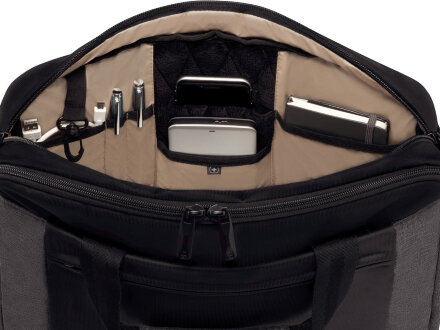 Портфель для ноутбука 16'' WENGER Underground, черный/серый, полиэстер, 43 x 9 x 31 см, 9 л Портфель для ноутбука 16'' WENGER Underground, черный/серый, полиэстер, 43 x 9 x 31 см, 9 л