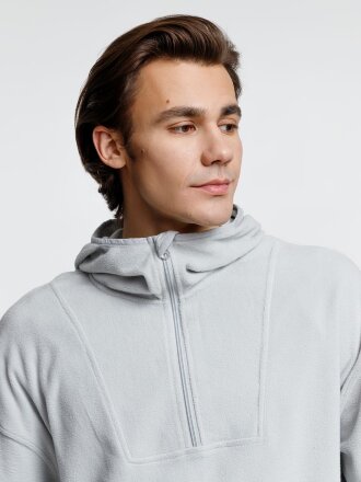 Анорак флисовый унисекс Fliska, светло-серый Анорак флисовый унисекс Fliska, светло-серый