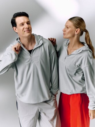 Анорак флисовый унисекс Fliska, светло-серый Анорак флисовый унисекс Fliska, светло-серый