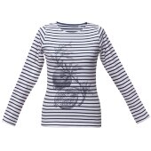 Футболка женская Grand Granat, белая с синим Футболка женская Grand Granat, белая с синим