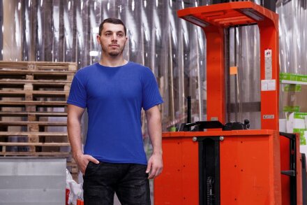 Футболка унисекс T-Bolka 180, ярко-синяя Футболка унисекс T-Bolka 180, ярко-синяя