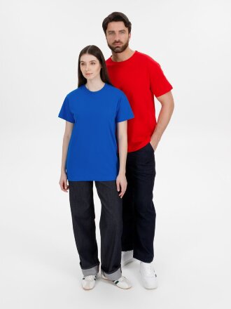 Футболка унисекс T-Bolka 180, ярко-синяя Футболка унисекс T-Bolka 180, ярко-синяя