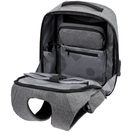 Рюкзак с потайным карманом inGreed, серый Рюкзак с потайным карманом inGreed, серый