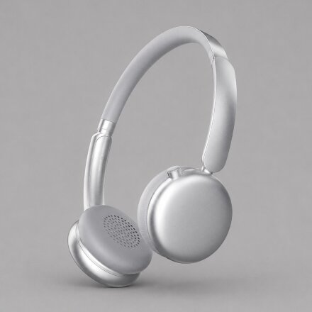 Беспроводные накладные наушники Stereo Light, BT 5.4, 300 мАч, cеребристый, Deppa Беспроводные накладные наушники Stereo Light, BT 5.4, 300 мАч, cеребристый, Deppa